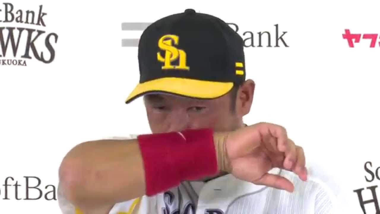 ソフトバンクホークス 松中信彦選手 退団発表記者会見 20150929