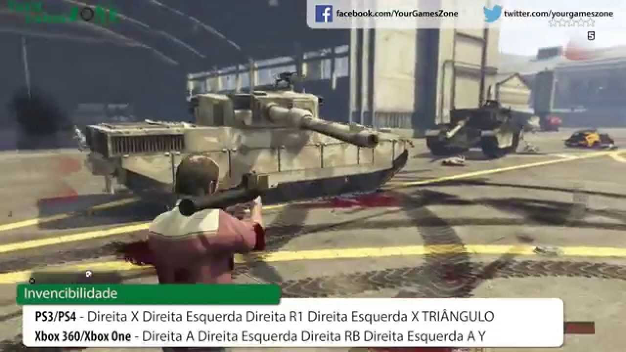 GTA V 5 - C&oacute;digos manhas cheats Truques e Dicas PS4 PS3 Xbox One Xbox 360