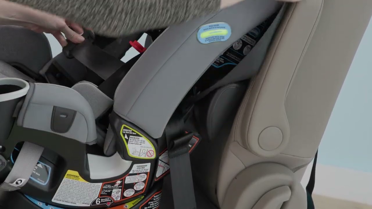 How to install the Graco® 4Ever® DLX Car Seat in forward-facing mode using the vehicle seat belt