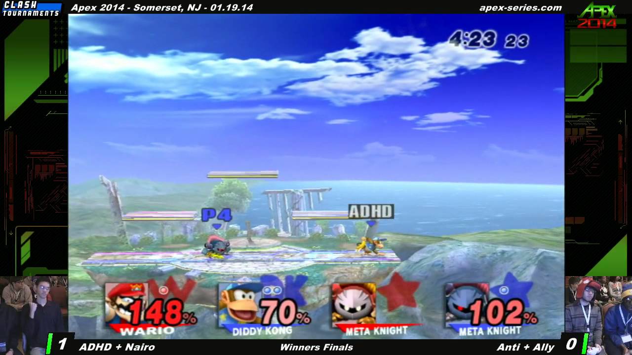 Apex 2014 - ADHD + Nairo vs Anti + Ally - Winners Finals - SSBB