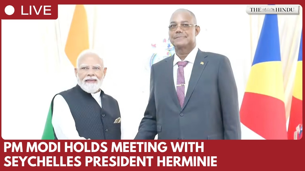 PM Narendra Modi meets Seychelles President Dr. Patrick Herminie in Victoria