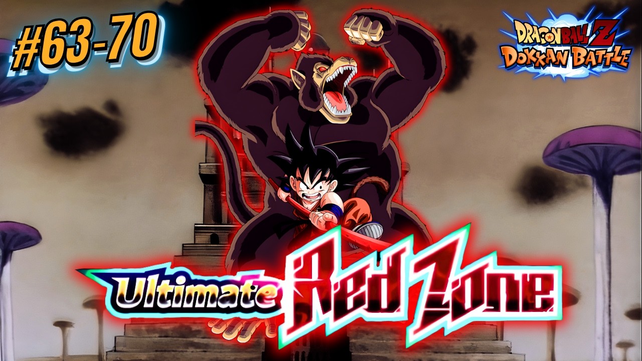 Ultimate Red Zone | DB Saga | Stage 63 - 70 | ALL MISSIONS | NO ITEMS (DBZ: Dokkan Battle)