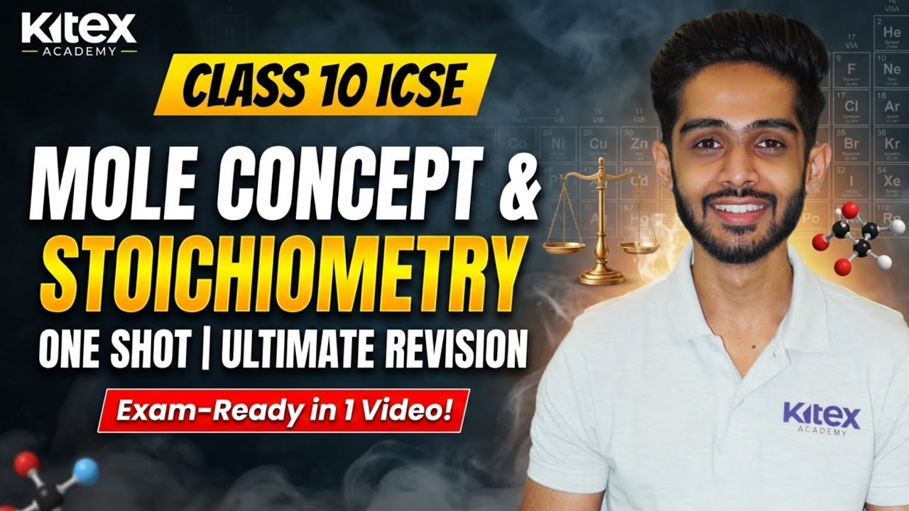 🔥Mole Concept & Stoichiometry | 100% Board Questions Guaranteed | Last-Minute One Shot🔥❤️