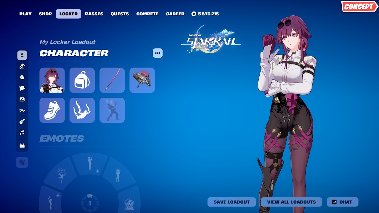 Fortnite KAFKA No Jacket Skin Style Showcase! (Concept)