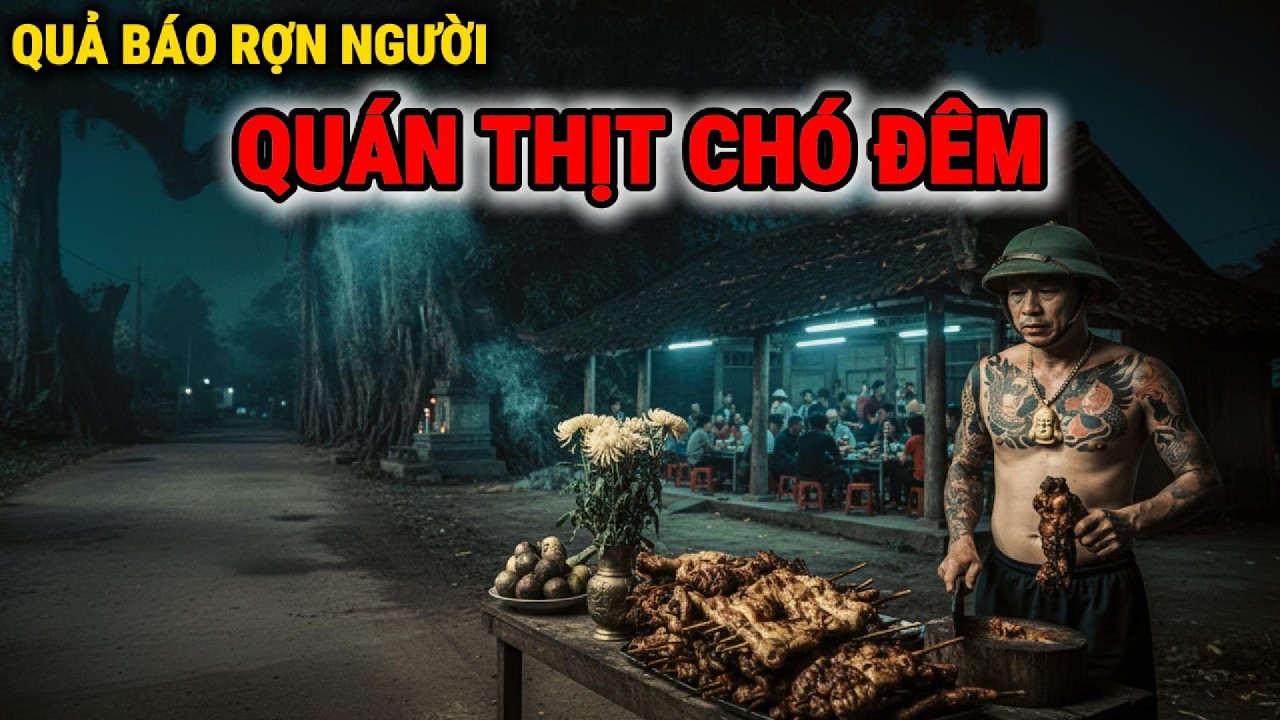 QUẢ BÁO RỢN NGƯỜI Ở QUÁN THỊT CHÓ ĐÊM - Khách Toàn Người Không Có Bóng | NHÂN QUẢ BÁO ỨNG