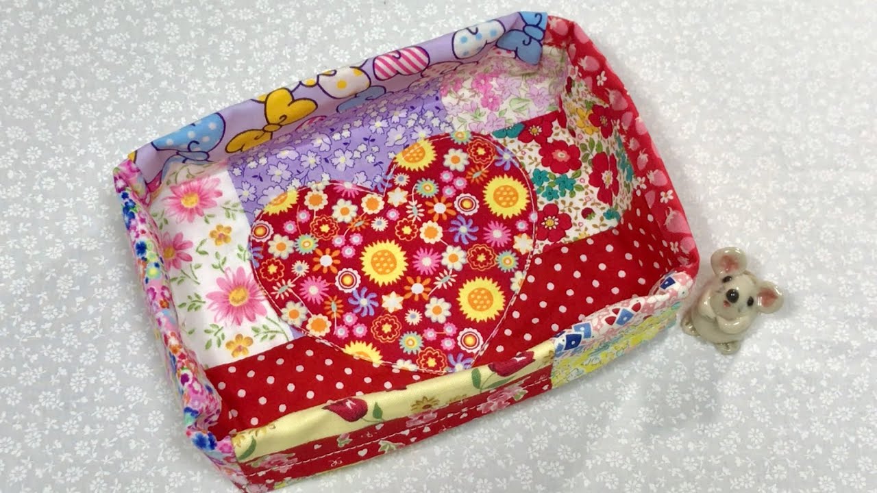 ハギレの消費に💕小物整理に便利なバスケット⭐️For using scraps💕A convenient basket for organizing small items.