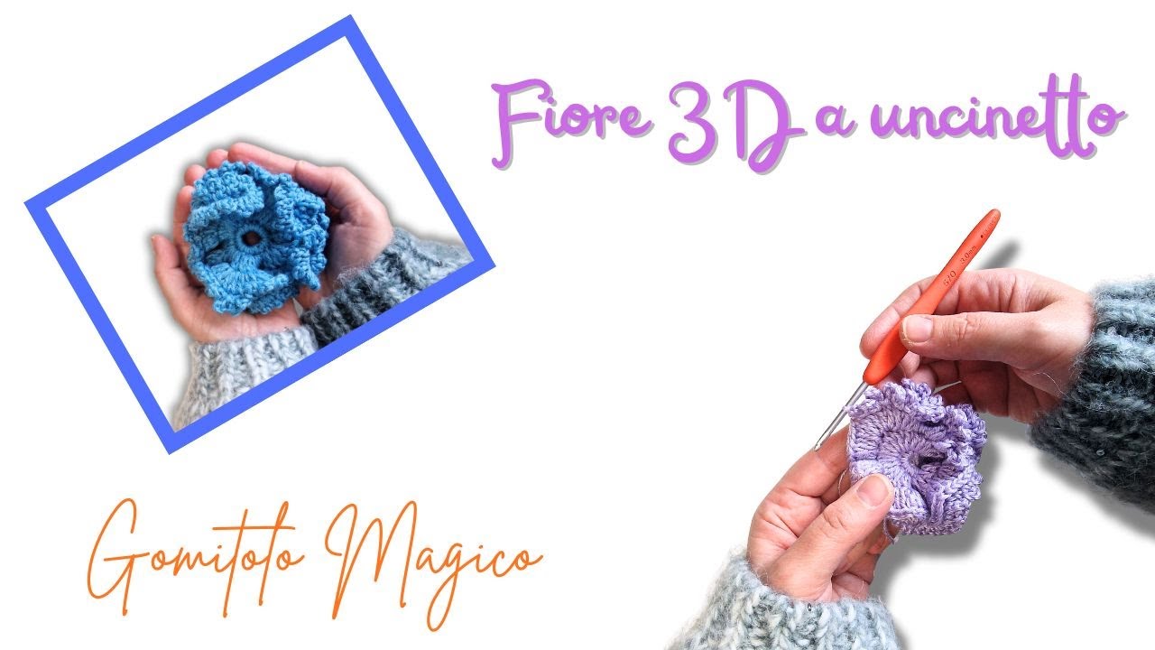 Fiore a uncinetto con una tecnica da non perdere 😍 #crochet #uncinetto #flowers