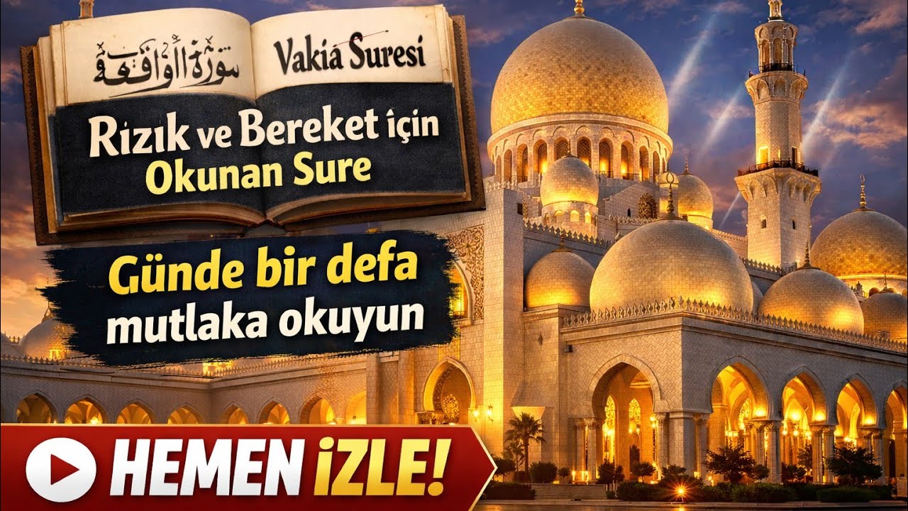 Vakıa Suresi, rızık, bereket ve bolluk kapılarının açılması için Mutlaka dinleyin.