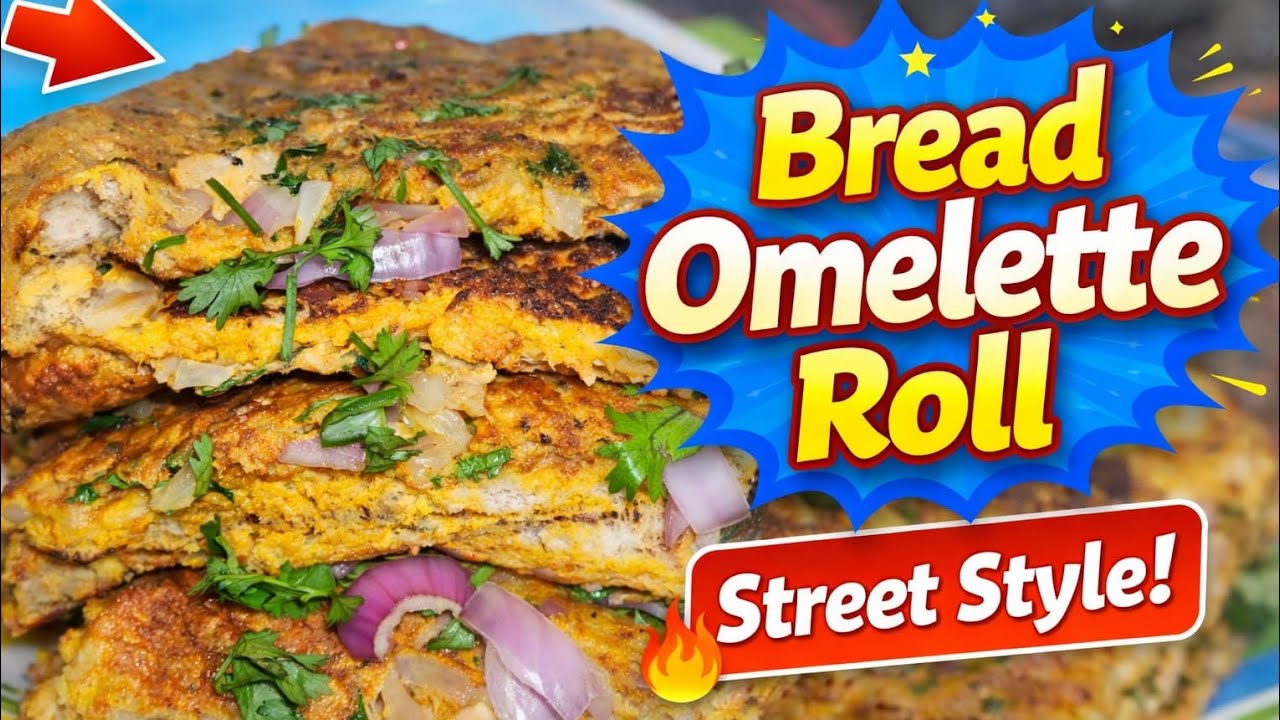 Easy Street Style Bread Omelette Roll 😋Quick breakfast or evening snack 🔥Try this today!