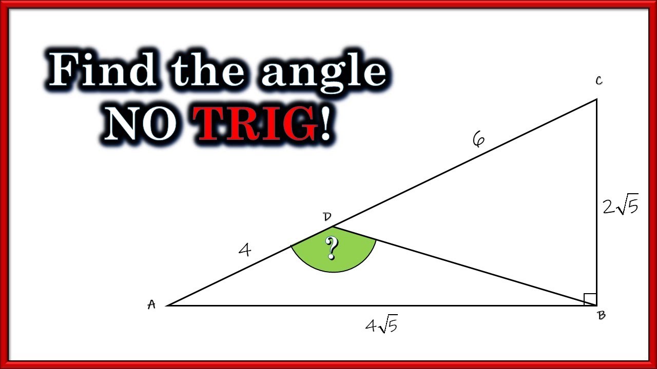 Find the Angle without Trigonometry - Geometry Challenge