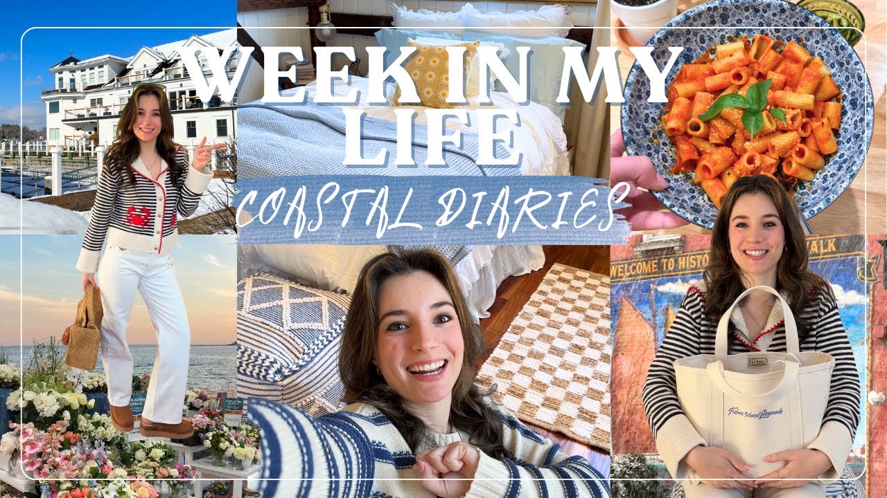 COASTAL BEDROOM MAKEOVER 🌊🌞🤍 / Coastal Try-On Haul, Snow Vlog, & Learning to Cook!