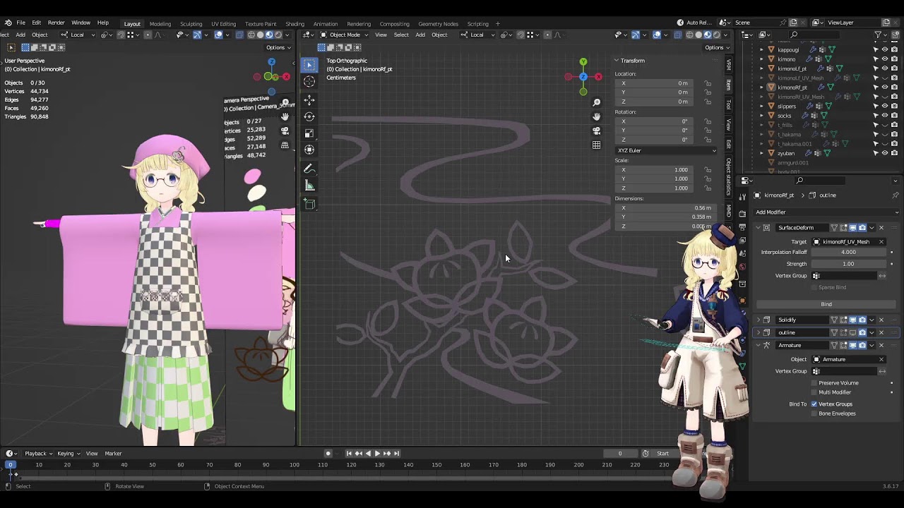 新衣装作成 作業配信 #21【blender】