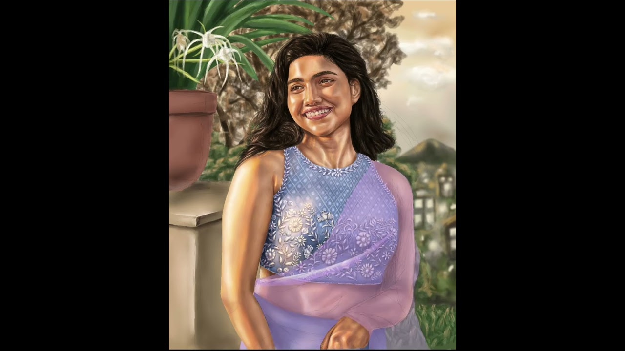Drawing 'Mamitha Baiju' using Procreate (Time Lapse Video)