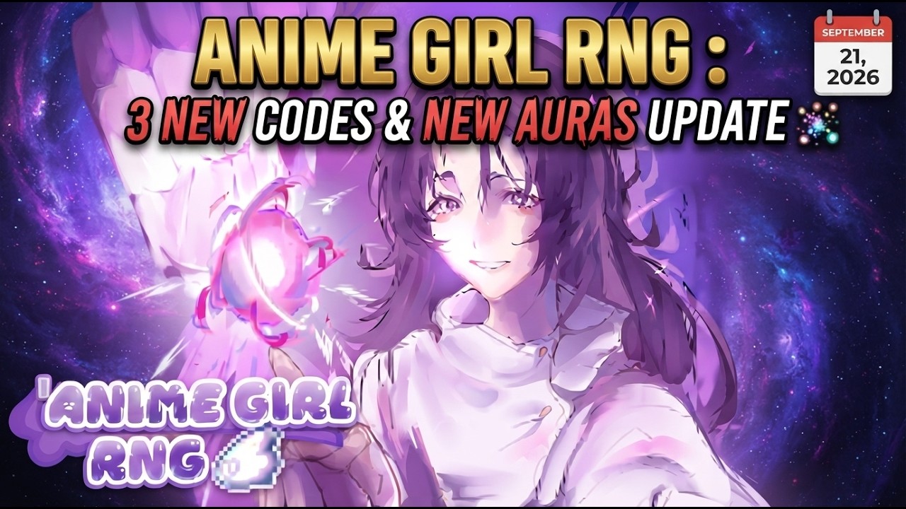 3 NEW CODES & NEW AURAS UPDATE | Anime Girl RNG ROBLOX (September 21, 2026)