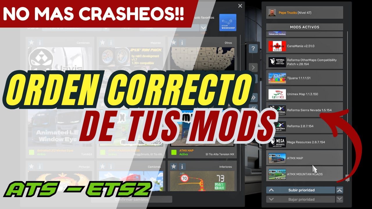 Cómo ORDENAR TUS MODS de FORMA CORRECTA!! en ATS & ETS2 | Evita Crasheos