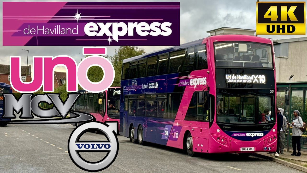 [Unō Bus de Havilland Express: X10 Hatfield to Luton Station via Harpenden] MCV EvoSeti Volvo B8L
