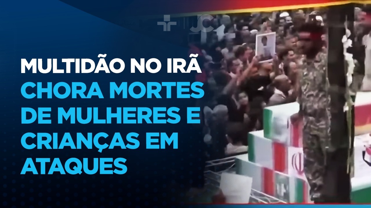 Multidão no Irã chora mortes de mulheres e crianças em ataques