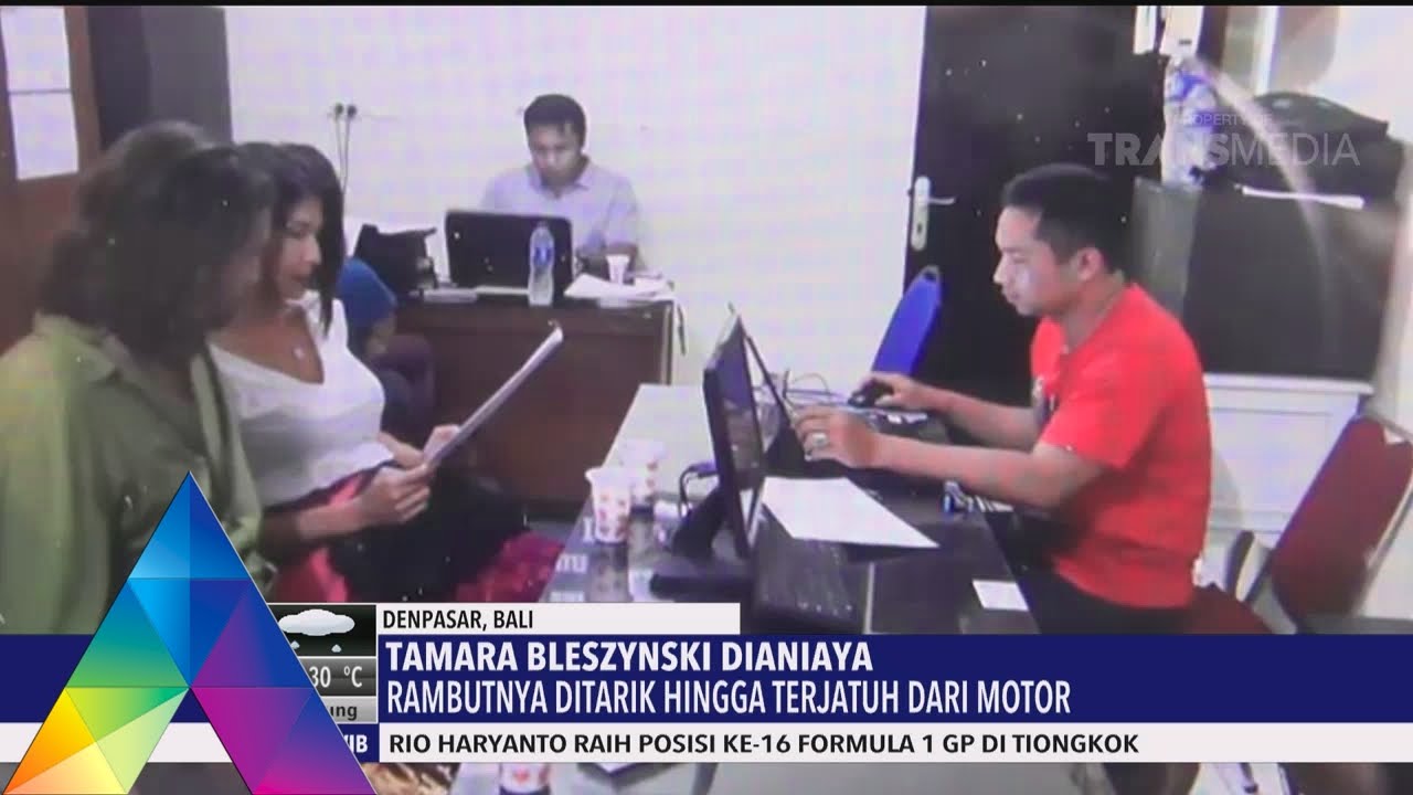 TAMARA BLEZYNSKI DITARIK DARI MOTOR HINGGA JATUH