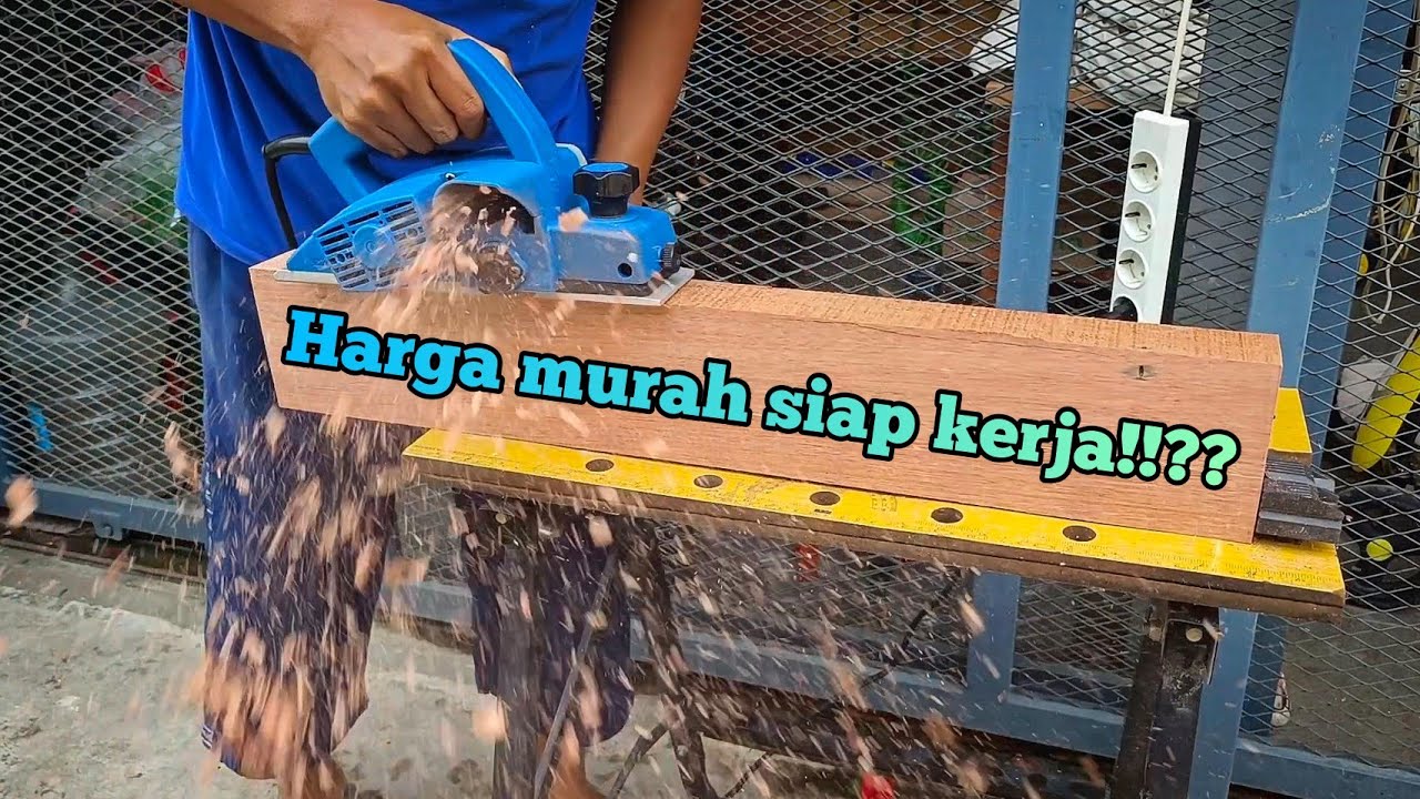 mesin serut kayu siap dipakai kerja!! electric planer Dongcheng DMB82