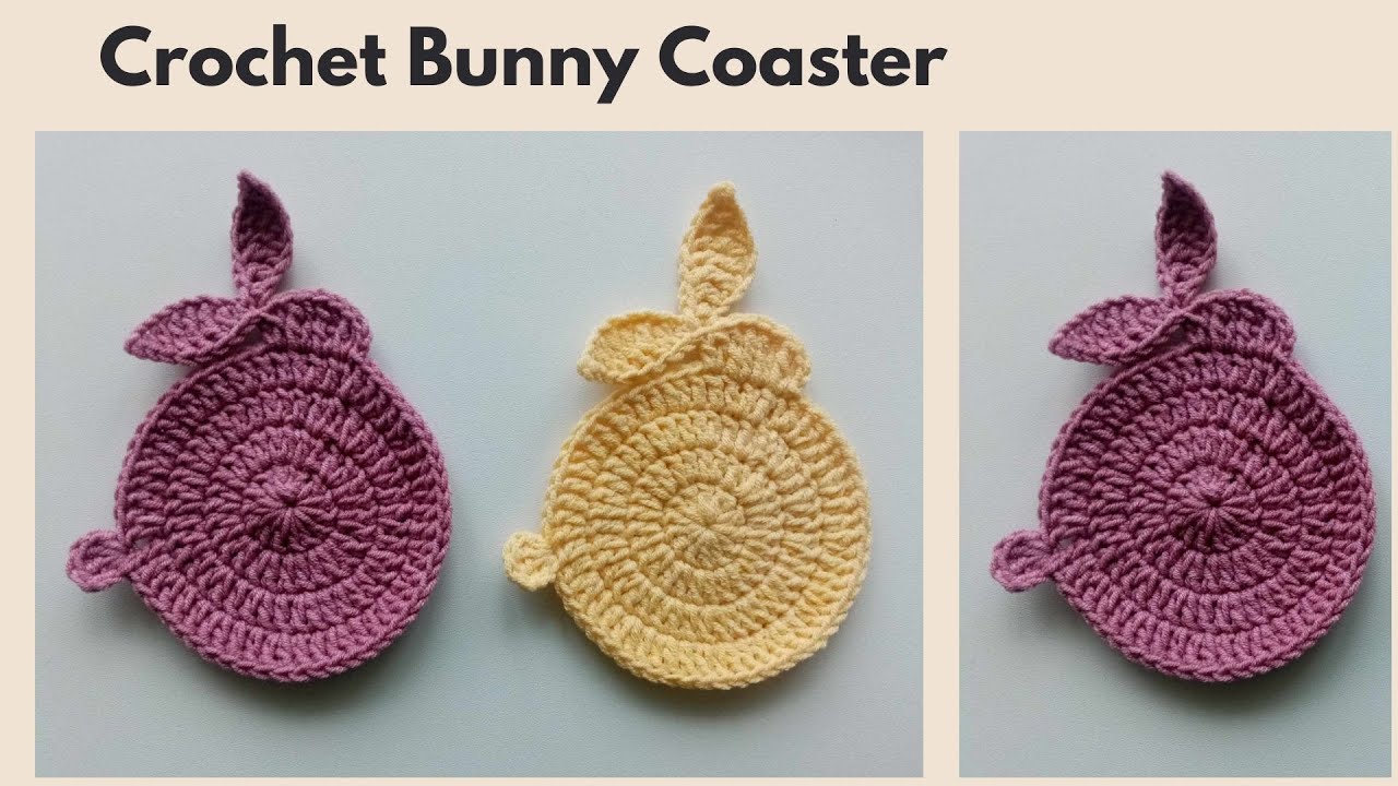 Easter Bunny coaster - crochet tutorial