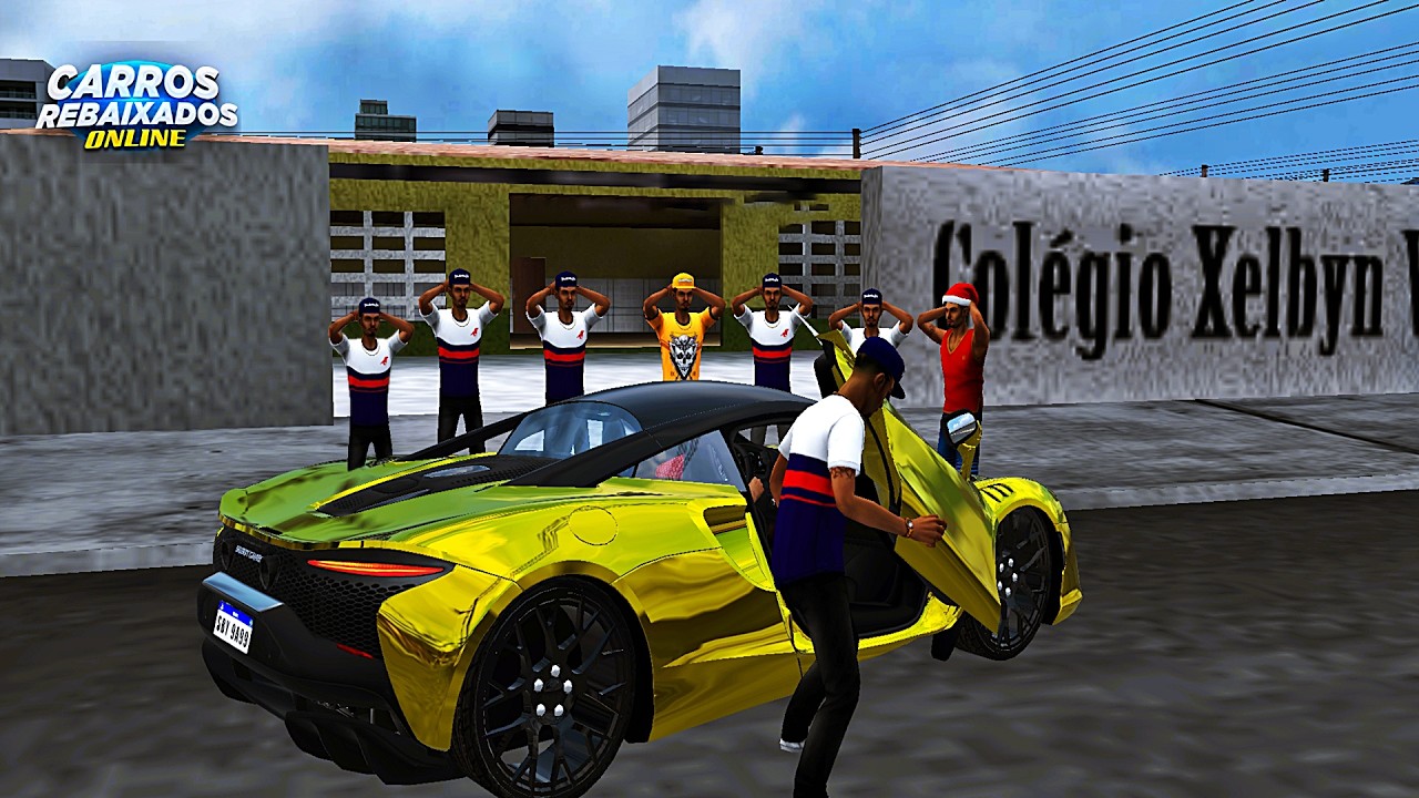 CARROS REBAIXADOS ONLINE | BUSQUEI MEU FILHO NA ESCOLA COM CARRO DE RICO DOURADO !