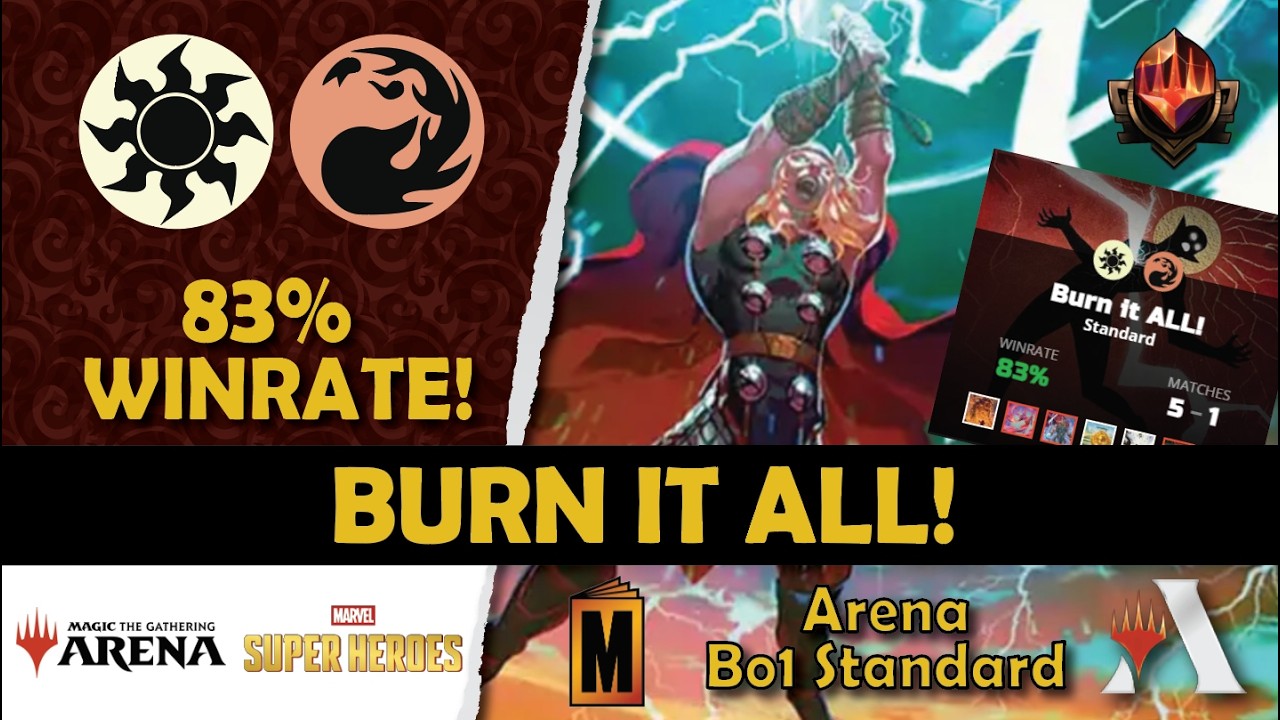 83% Winrate! This Off-Meta Burn Deck Is a Monster! ⚡ #mtg #mtgarena #standard #mythic