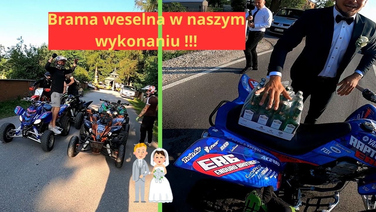 Brama weselna Quadami dla N&M | Obstawa motocyklowa | EnduroBrothers