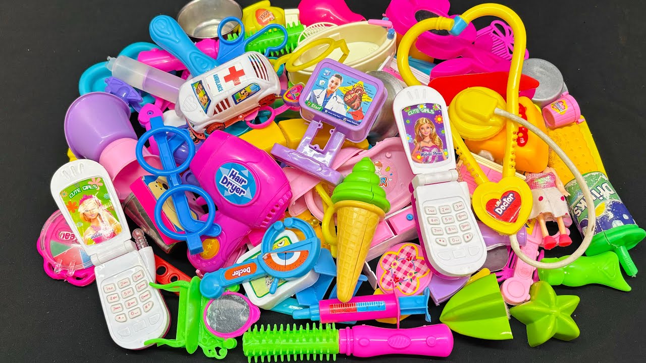 Unboxing Miniature Plastic Full Kitchen Set Collection | Toy Cooking Game | Kitchen Set Toy | Review