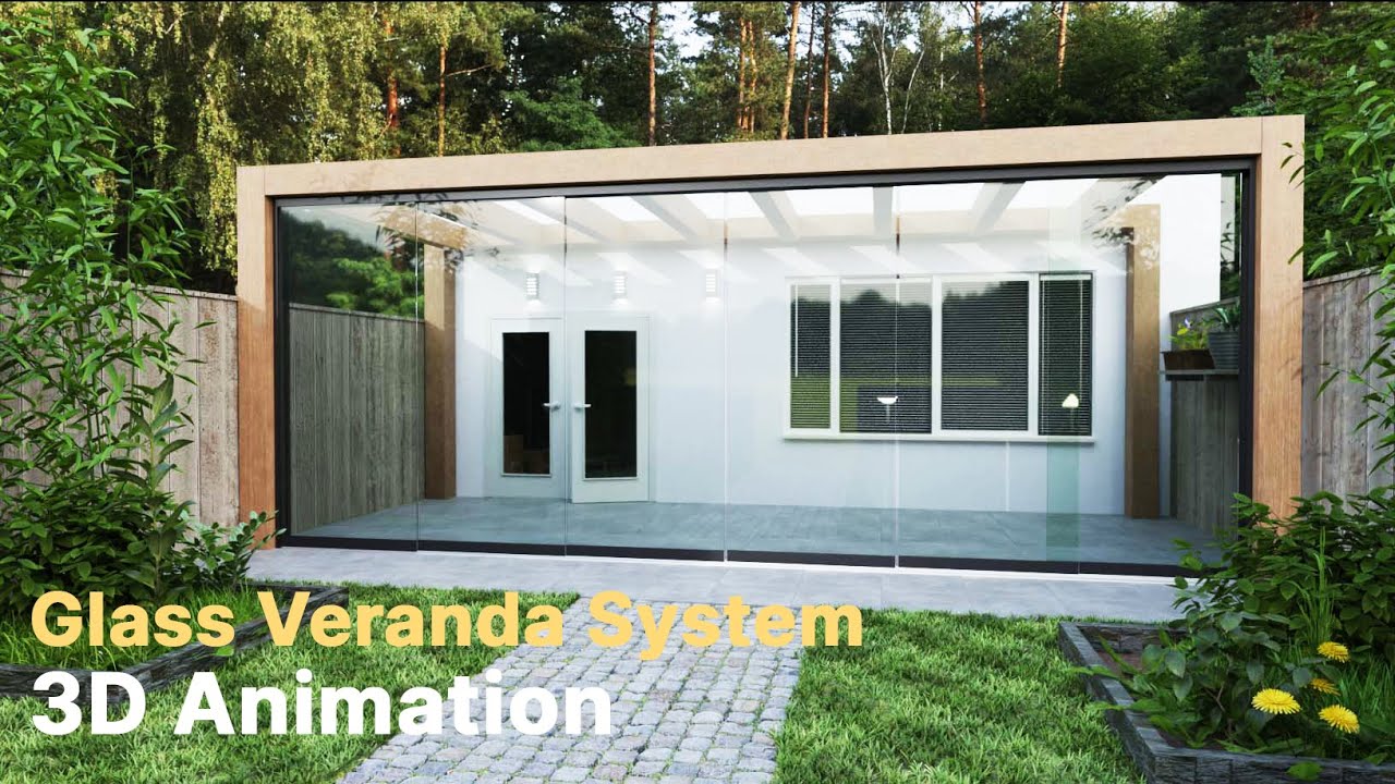 Sliding Glass Door & Veranda System – Installation Visualization | 3D Animation
