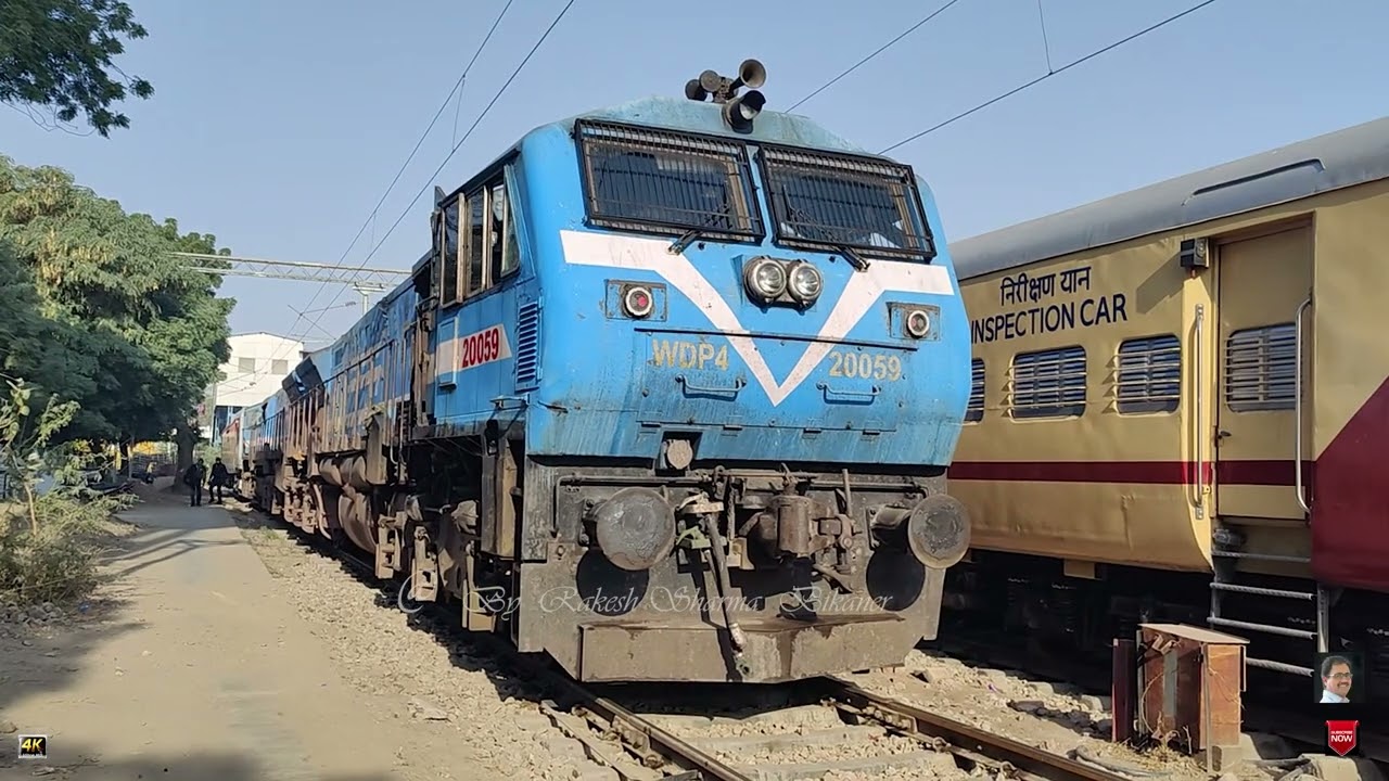 Train 16588 BKN  YPR Express Powered with Twin Bleed Blue Loco  WDP4 20058 and WDP4  20059  KJM shed