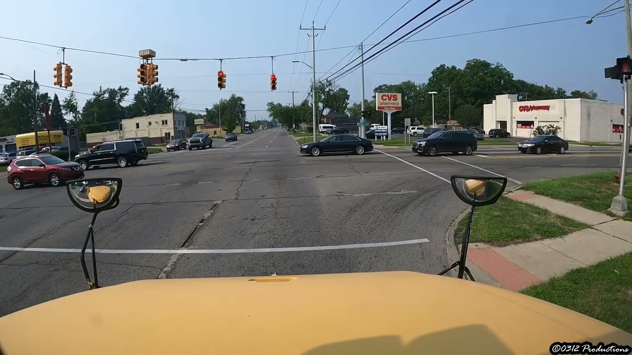 A Ride Through Detroit in 03-12 (Dashcam) 2003 IC CE200 School Bus W/ T444E