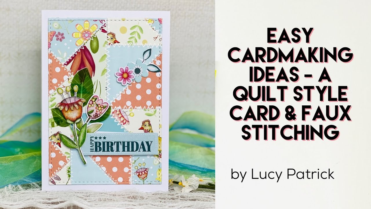FUN CARD DESIGN using triangles / faux stitching handmade greeting cards / using up my paper scraps