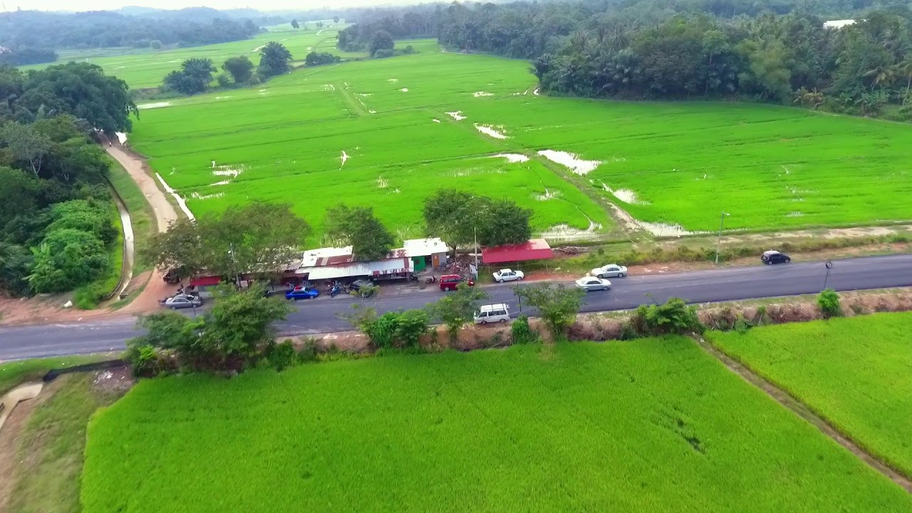 Epic cinematic aerial view on Kuala Pilah.