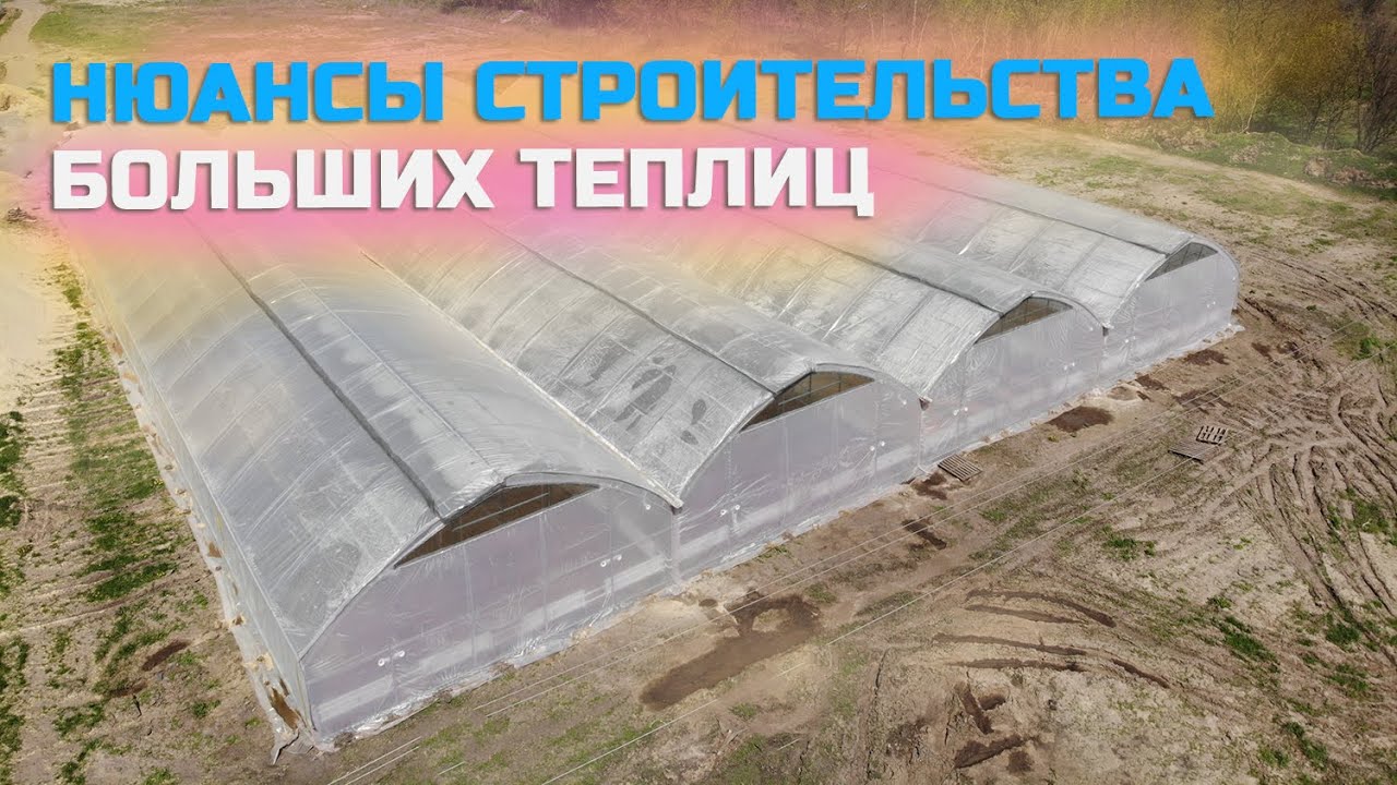 Строительство больших фермерских теплиц, их особенности и на что следует обращать внимание.