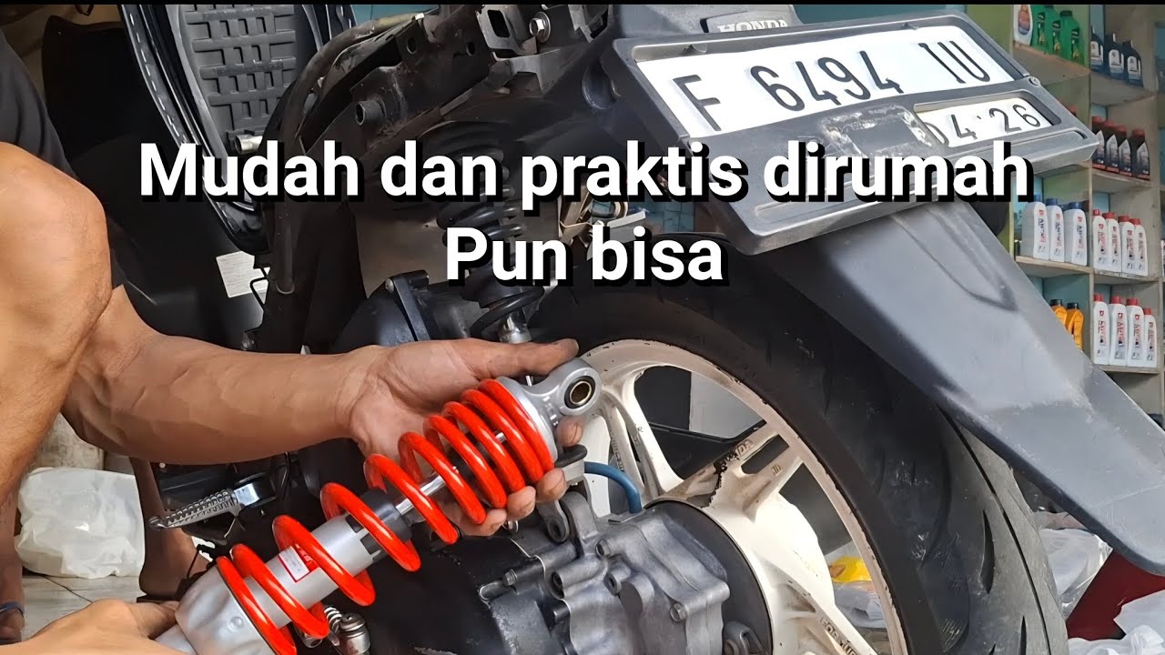 CARA MENGGANTI SOK BELAKANG BEAT FI