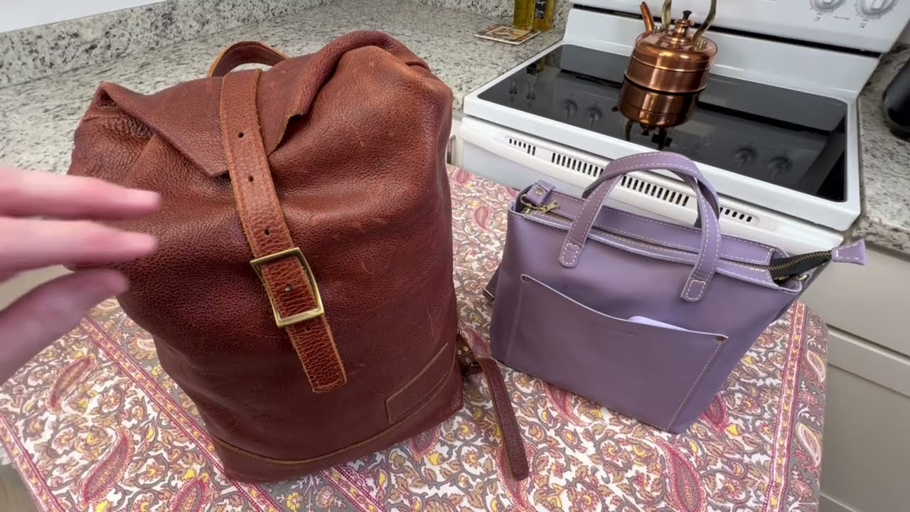 Carry On ONLY- Portland Leather Goods Rolltop Backpack