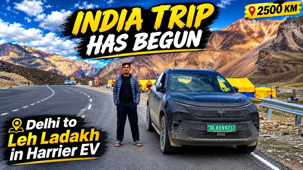 Ep1 : Delhi To Leh Ladakh ! 2500 KM Road Trip With Harrier EV !! 