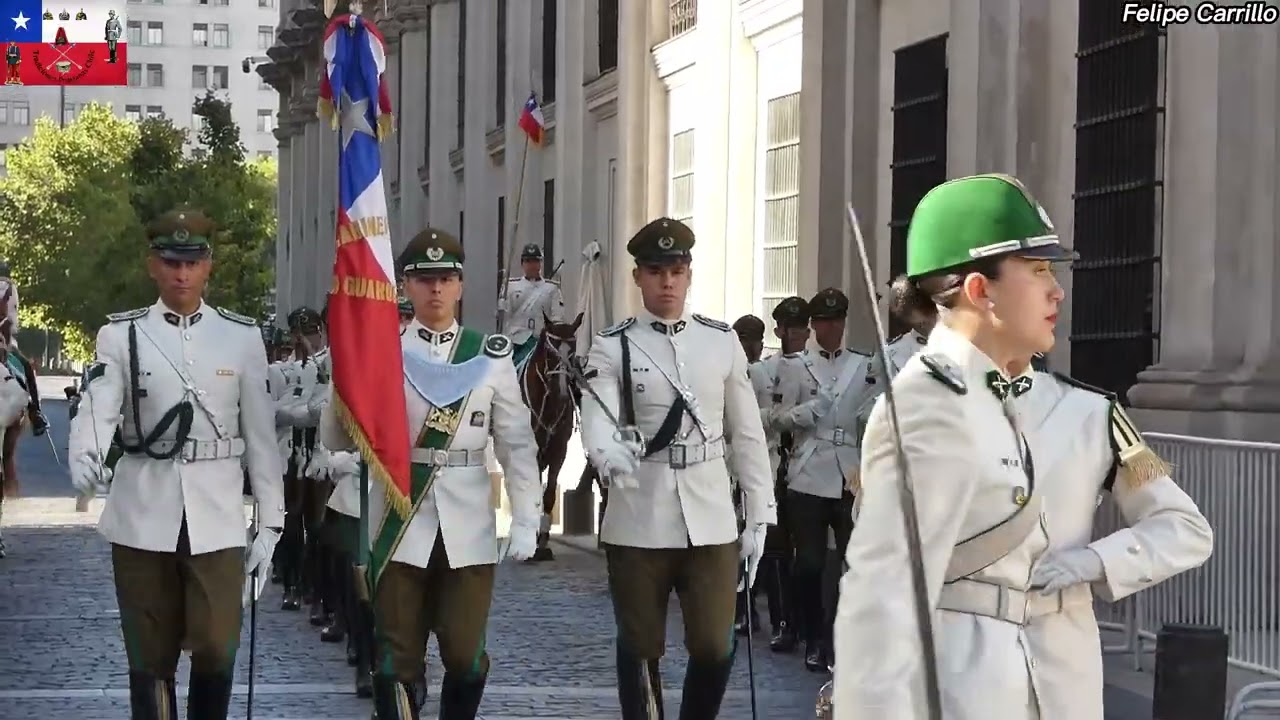 CARABINEROS DE CHILE RELEVO DE GUARDIA DE PALACIO 17 DE ENERO DE 2026