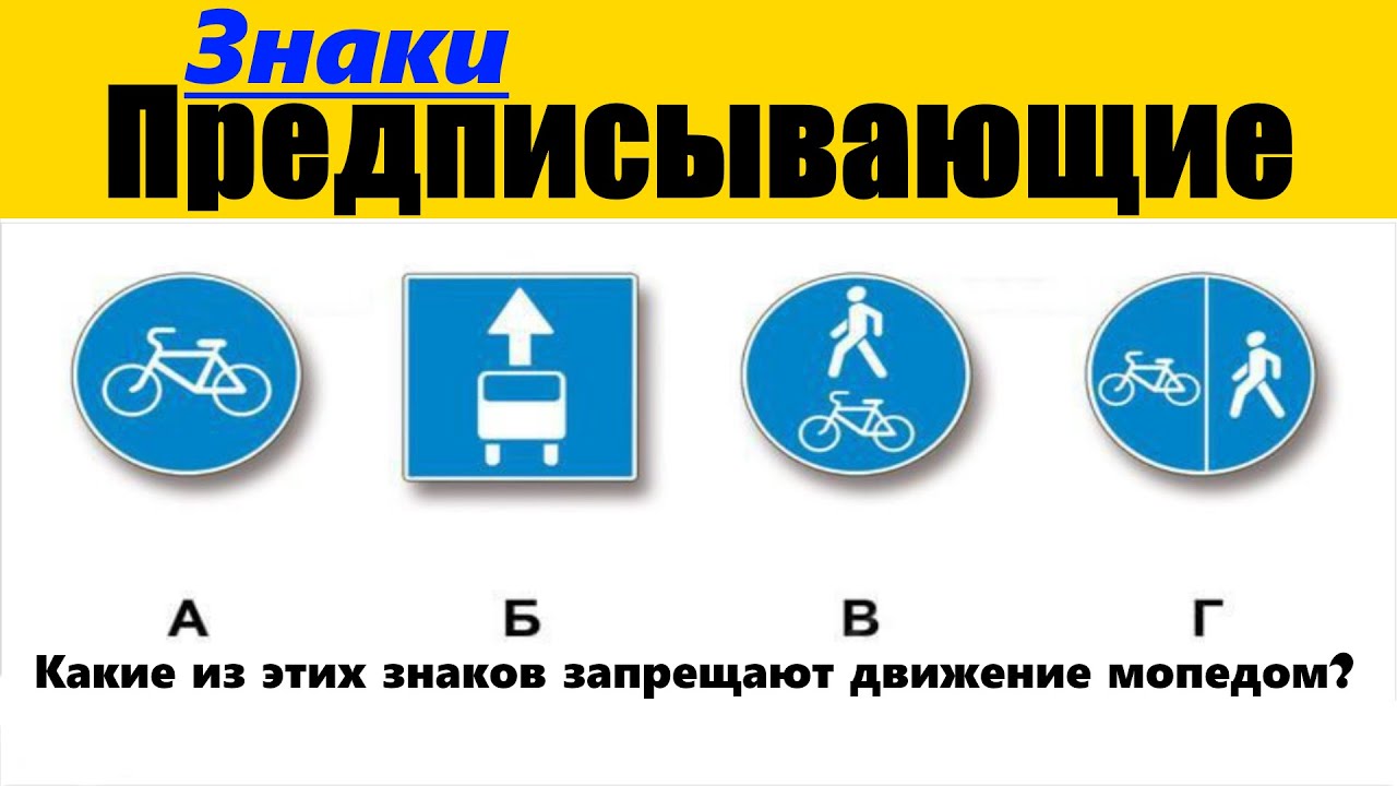 Предписывающие знаки (Как сдать экзамен на права) ПДД 2023