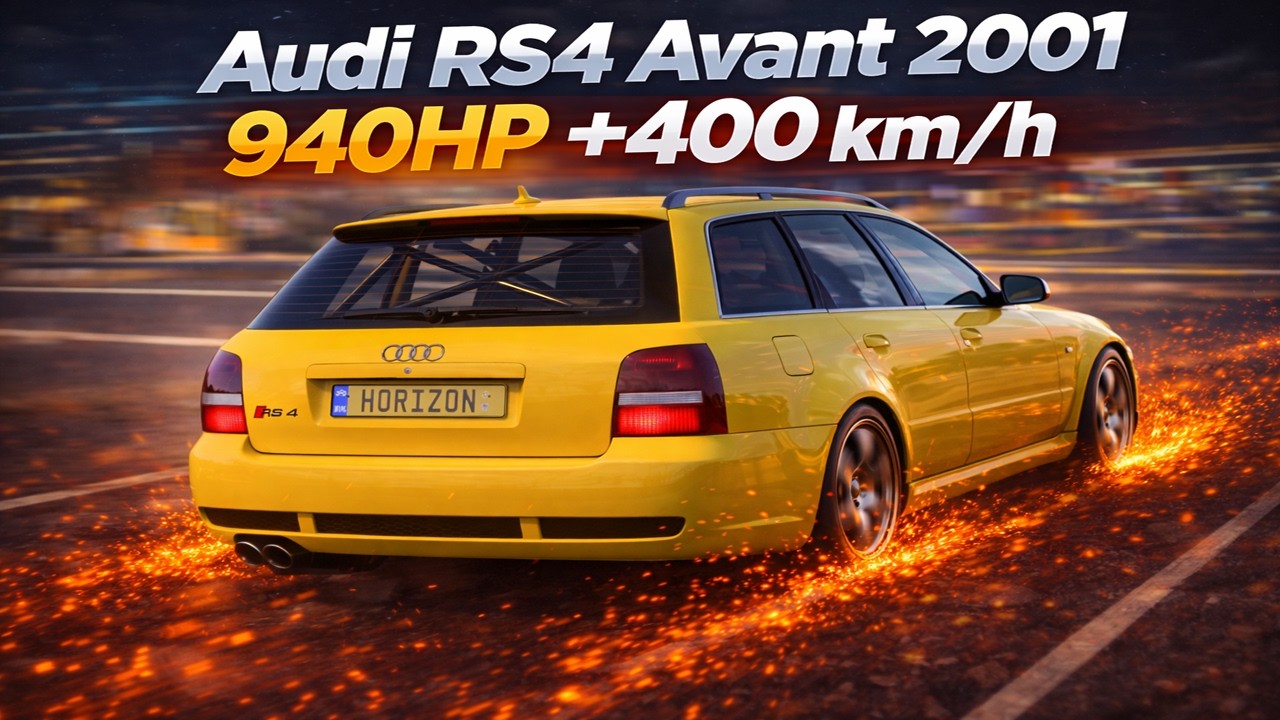 (4K) 940HP Audi RS4 Avant 2001 (+400km/h) - Forza Horizon 5