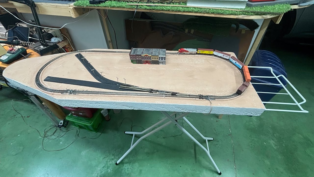 Micro N-Guage Layout on an Ironing Board Part 2