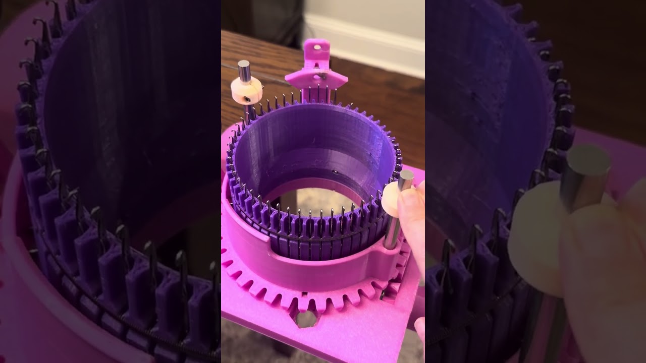 Machine knitting a cuff-down sock