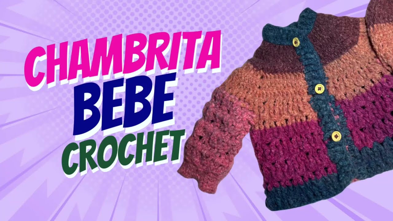 Chambrita para bebé crochet | suéter de bebé 0-3meses |  Tejer chambrita de recién nacido
