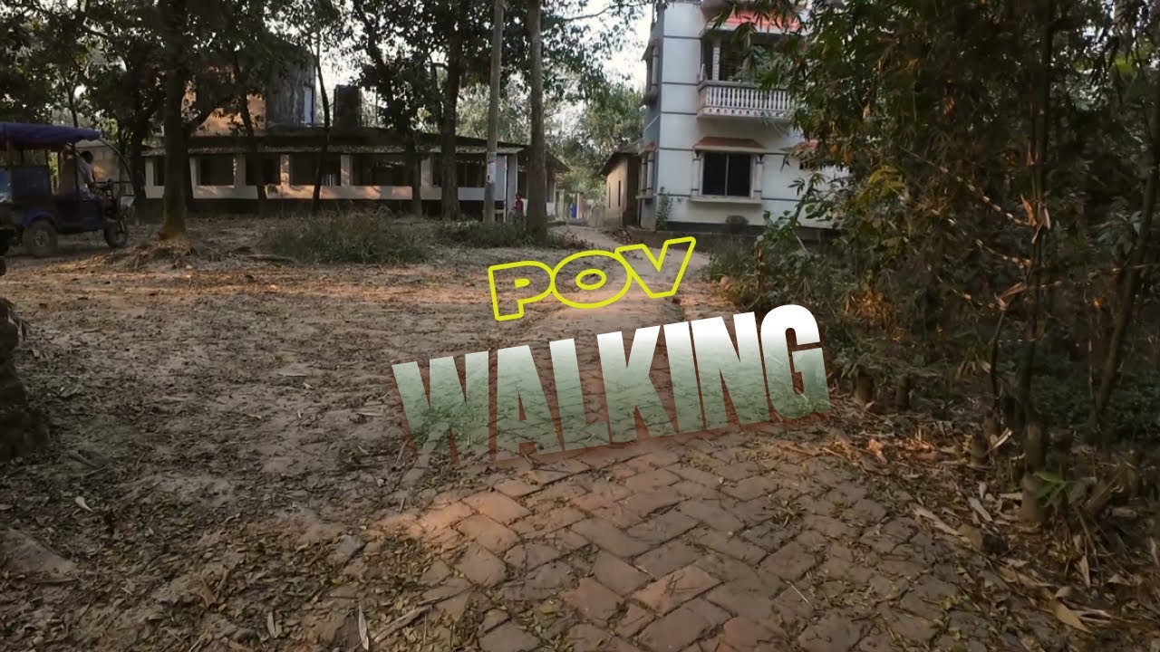Enjoying the evening in the village road | POV Walking #fypシ