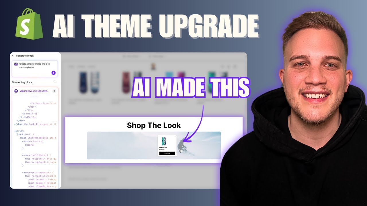 How to implement AI THEME BLOCKS into ANY Shopify theme in 5 Minutes (Shopify Developer Tutorial)