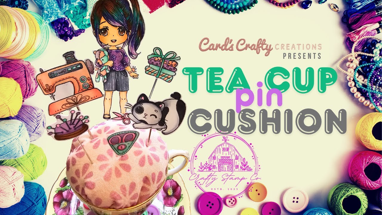 Набор для творчества Crafty Crew Kit от Crafty Stamp Co. - Игольница в форме чайной чашки