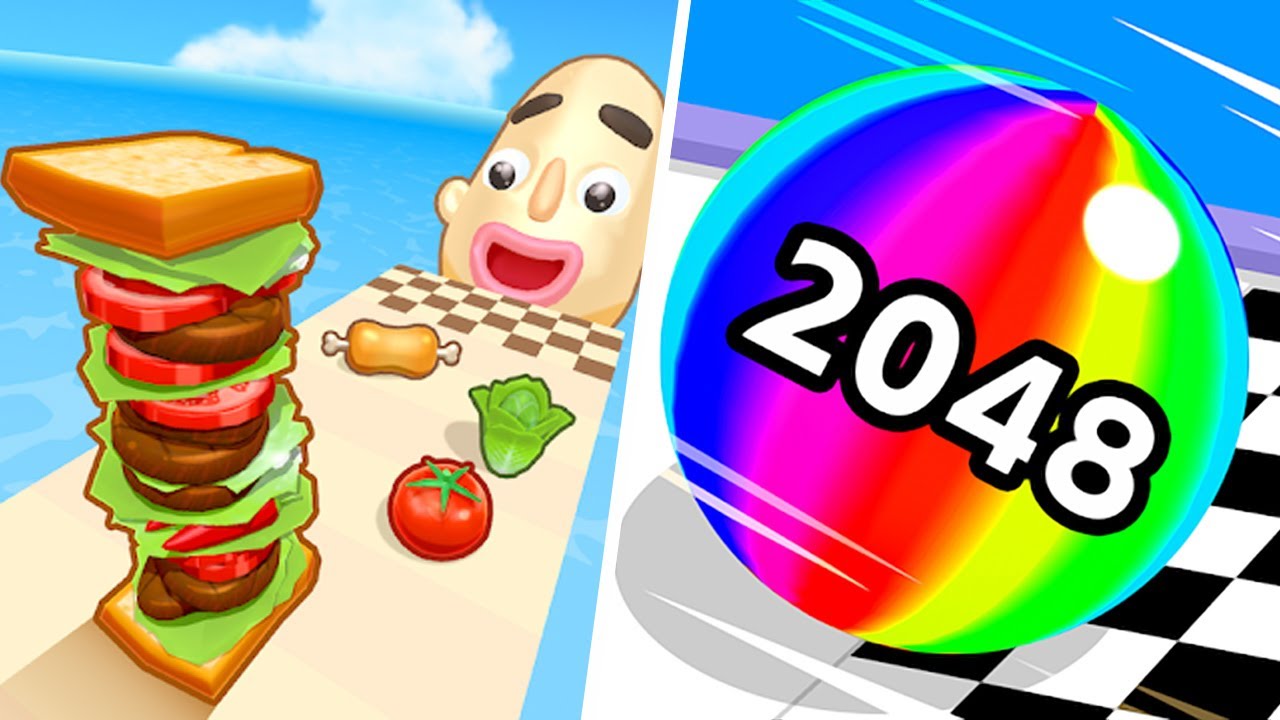 2048 Ball Run | Sandwich Runner - All Level Gameplay Android,iOS - HUGE NEW APK UPDATE