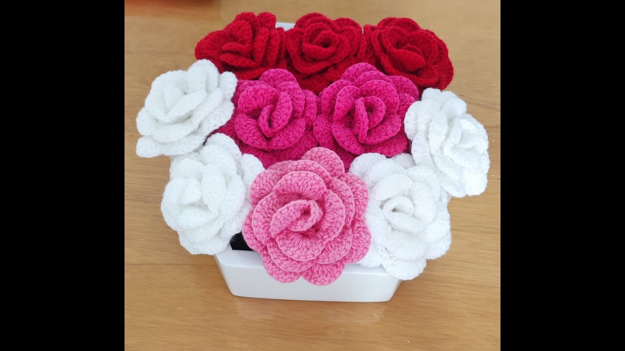 Rosas Crochet paso a paso fácil de hacer!