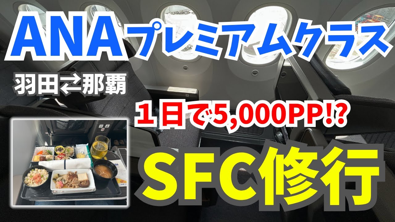 【ANA SFC修行#1】羽田⇄那覇を往復して1日5,000PP！SFC修行に最適ルートはこれだ！【ANAプレミアムクラス搭乗記】