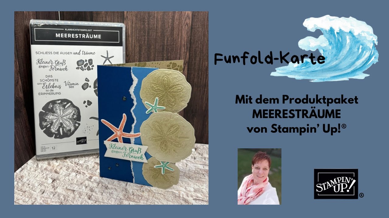 Funfold-Karte mit dem Produktpaket MEERESTRÄUME von Stampin‘ Up!® | #anleitung | #tutorial